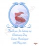 Vintage Blue Frame Feet Christening Candle (White/Ivory) - Click to Zoom