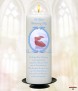 Vintage Blue Frame Feet Christening Candle (White/Ivory) - Click to Zoom