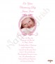 Vintage Pink Frame and Photo Christening Candle (White/Ivory) - Click to Zoom