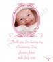 Vintage Pink Frame and Photo Christening Candle (White/Ivory) - Click to Zoom