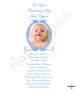 Vintage Blue Frame and Photo Christening Candle (White/Ivory) - Click to Zoom