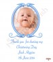 Vintage Blue Frame and Photo Christening Candle (White/Ivory) - Click to Zoom