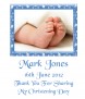 Elegant Frame and Feet Blue Christening Candle (White/Ivory) - Click to Zoom