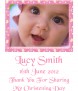 Elegant Frame and Photo Pink Christening Candle (White/Ivory) - Click to Zoom