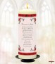 Red Roses Memorial Candle (white/ivory) - Click to Zoom