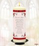 Red Roses Memorial Candle (white/ivory) - Click to Zoom