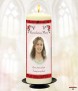 Red Roses And Photo Memorial Candle (white/ivory) - Click to Zoom