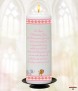 Girl Jungle and Dove Christening Candle (White/Ivory) - Click to Zoom