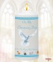 Blue Jungle and Dove Christening Candle (White/Ivory) - Click to Zoom