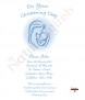 Mother and Child Blue Christening Candle (White/Ivory) - Click to Zoom