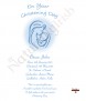 Mother and Child Blue Christening Candle (White/Ivory) - Click to Zoom