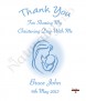 Mother and Child Blue Christening Candle (White/Ivory) - Click to Zoom