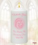 Mother and Child Pink Christening Candle (White/Ivory) - Click to Zoom