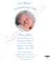 Mother and Child Photo Blue Christening Candle (White/Ivory) - Click to Zoom