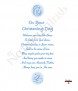 Mother and Child Photo Blue Christening Candle (White/Ivory) - Click to Zoom