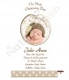 Teddy and Bubbles Brown and Photo Christening Candle (White/Ivory) - Click to Zoom