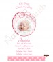 Teddy and Bubbles Pink and Photo Christening Candle (White/Ivory) - Click to Zoom