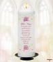 All Things Nice Pink and Photo Christening Candle (White/Ivory) - Click to Zoom