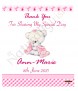 Hush Teddy Christening Candle (White/Ivory) - Click to Zoom