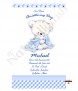 Hush Teddy Blue Christening Candle (White/Ivory) - Click to Zoom