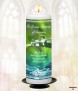 Rainbow Memorial Candle (white/ivory) - Click to Zoom