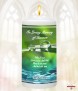 Rainbow Memorial Candle (white/ivory) - Click to Zoom