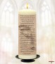 Footprints Memorial Candle (white/ivory) - Click to Zoom