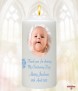 Christening Angel Blue and Photo Christening Candle (White/Ivory) - Click to Zoom