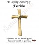 Gold Cross Memorial Candle (white/ivory) - Click to Zoom
