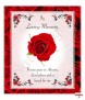 Red Roses Memorial Candle (white/ivory) - Click to Zoom