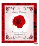 Red Roses Memorial Candle (white/ivory) - Click to Zoom