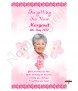 Forget Me Not Pink and Photo Memorial Candle (white/ivory) - Click to Zoom