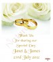 Rose and Gold Rings on White Candles - Click to Zoom