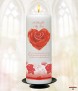 Hearts and Roses Love Candle - Click to Zoom