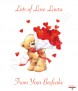 Teddy Heart Bouquet Love Candle - Click to Zoom