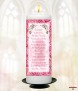 Pink Rose Memorial Candle (white/ivory) - Click to Zoom