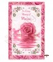 Pink Rose Memorial Candle (white/ivory) - Click to Zoom