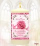 Pink Rose Memorial Candle (white/ivory) - Click to Zoom