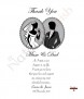 Bride & Groom Silhouette Thank You Mum & Dad - Click to Zoom