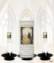 Church Door Gold Wedding Candles (White) - Click to Zoom