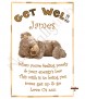 Teddy Remedy Get Well Soon Personalised Candle - Click to Zoom