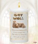 Teddy Remedy Get Well Soon Personalised Candle - Click to Zoom