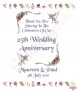 Ribbons Happy Silver Wedding Anniversary Candles - Click to Zoom