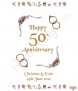 Ribbons Happy Golden Wedding Anniversary Candles - Click to Zoom