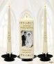 Ribbons and Photo Happy Golden Wedding Anniversary Candles - Click to Zoom