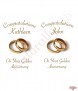 Rings Happy Golden Wedding Anniversary Candles - Click to Zoom