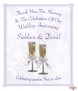 Champagne Glasses Happy Wedding Anniversary Candles - Click to Zoom