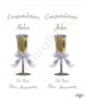 Champagne Glasses Happy Silver Wedding Anniversary Candles - Click to Zoom
