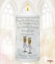 Champagne Glasses Happy Silver Wedding Anniversary Candles - Click to Zoom
