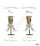 Champagne Glasses and Photo Happy Pearl Wedding Anniversary Candles - Click to Zoom